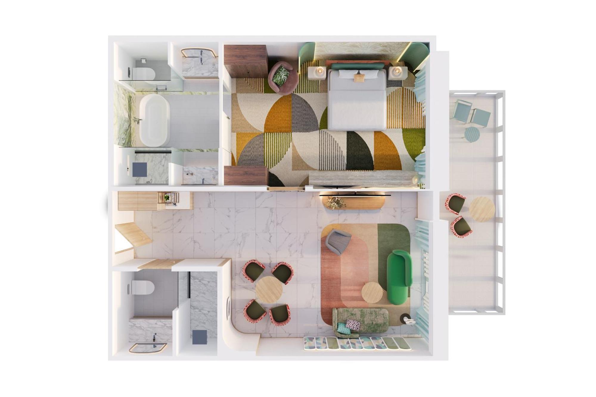 Hotel Pier Sixty-Six Fort Lauderdale Exteriér fotografie 3D floor plan